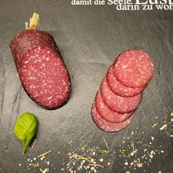 Bio Rindersalami vom Landgut Pfauenhof in der Vulkaneifel